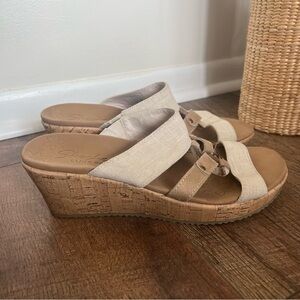 SKECHERS Women’s Nut Beverlee Sail Away Wedge Z19116* Sandals Size 9 NEW